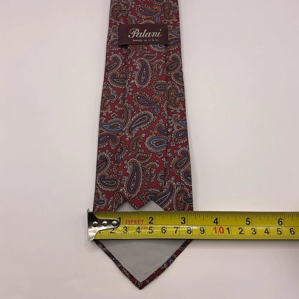 Palani‎ Paisley Pattern Red/Maroon/Blue Retro Vintage 3.25 Wide